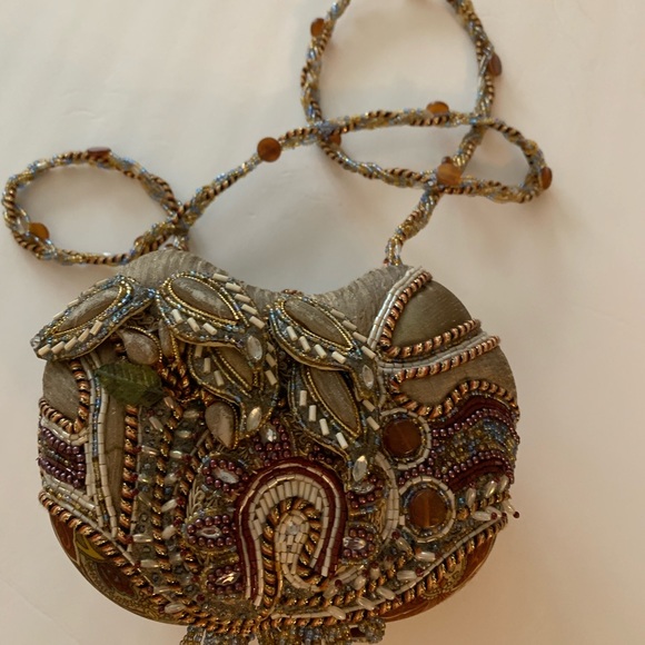 Olive Green Mary Frances Beaded Bag - Picture 3 of 5